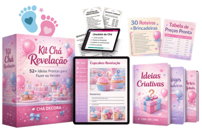 Mockup Kit Chá Revelação